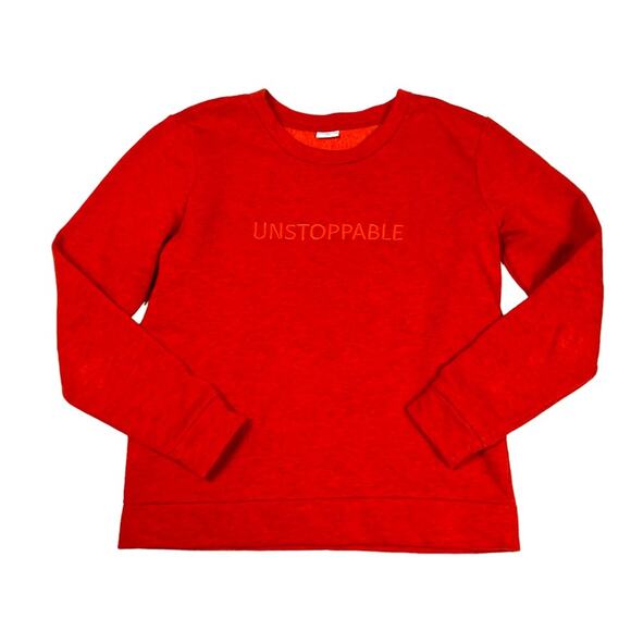 Jacqueline de Yong Sweatshirt Unstoppable Red Long Sleeve Crewneck Women's Small - Picture 11 of 12